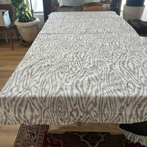 West Elm Curtains Set of 2 48”x108” Gray Wood Grain Bark Pole Pocket Bark Unline - Picture 1 of 9